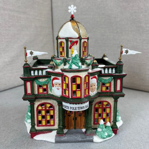 Dept 56 North Pole Town Hall North Pole Series Musical #56.56767 Retired EUC - Picture 1 of 8
